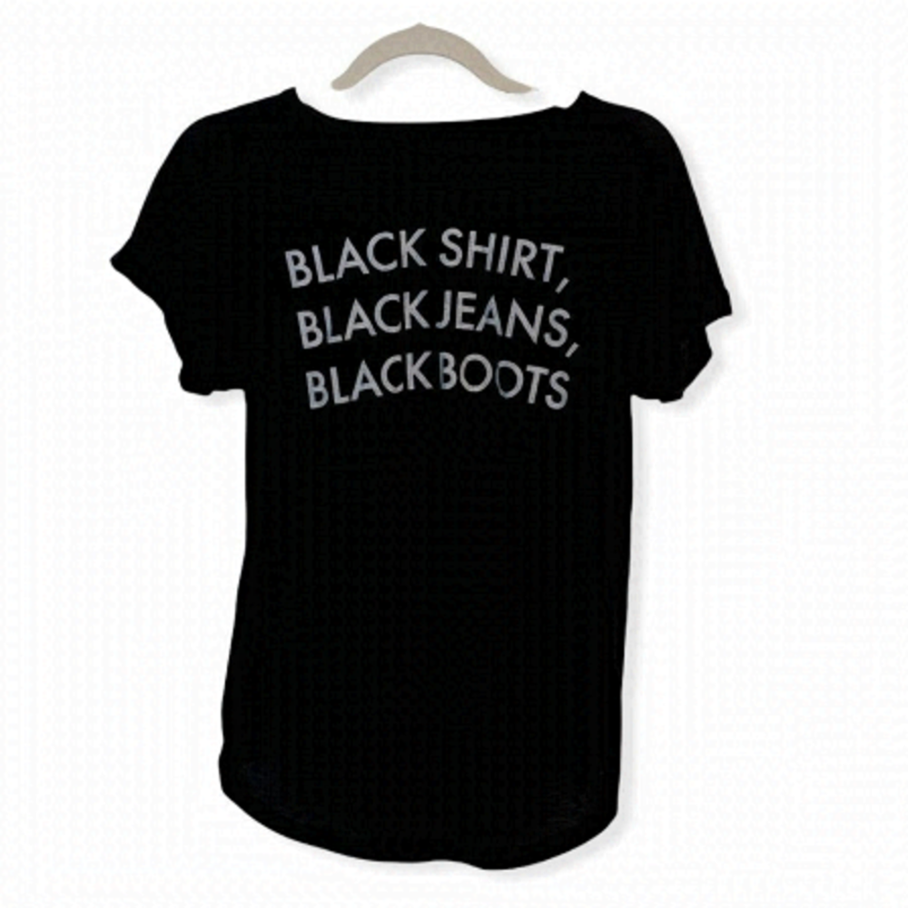 Black Shirt Black Jeans Black Boots Tee